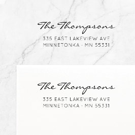 Sello Automático Nombre de familia de script moderno. Dirección de