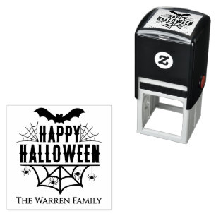 Sello Automático Nombre de familia de telarañas de arañas de Hallow