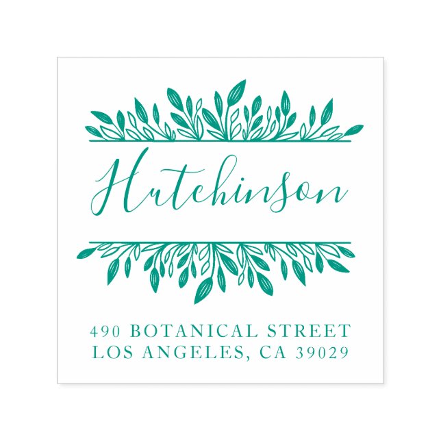 Sello Automático Nombre de familia Dirección de devolución escrita  (Diseño)