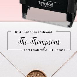 Sello Automático Nombre de familia elegante con letra de dirección 