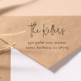 Sello Automático Nombre de familia mínimo moderno y dirección del h