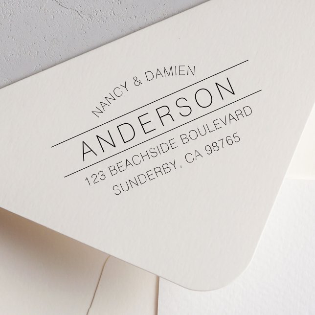 Sello Automático Nombre de familia personalizado Dirección de devol (Subido por el creador)