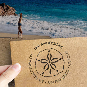 Sello Automático Nombre de familia personalizado Sand Dollar Direcc