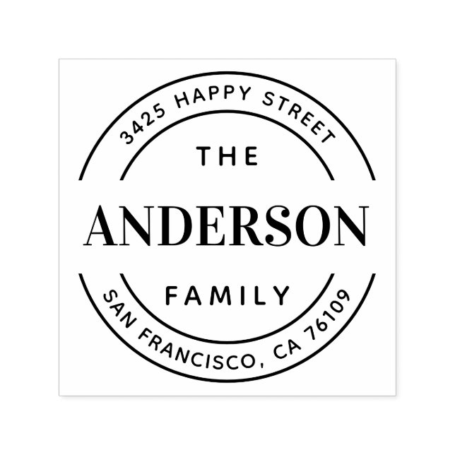 Sello Automático Nombre de familia Typografía Dirección de devoluci (Diseño)