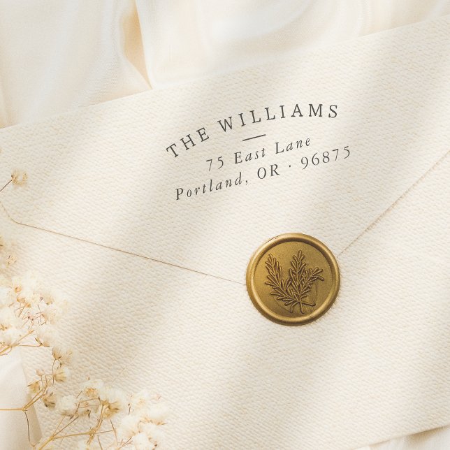 Sello Automático Nombre de familia y dirección de devolución de car (Stamp Mock-up)