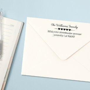 Sello Automático Nombre de familia y dirección de devolución de cor