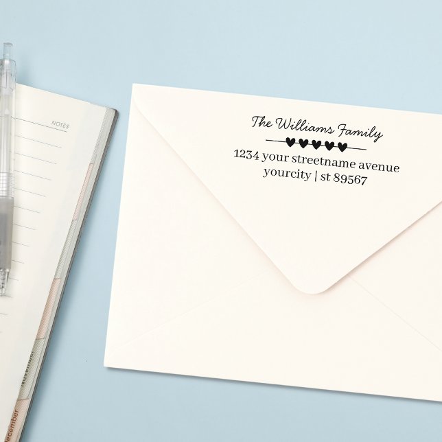 Sello Automático Nombre de familia y dirección de devolución de cor (Subido por el creador)