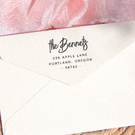 Sello Automático Nombre de familia y dirección de devolución de la 