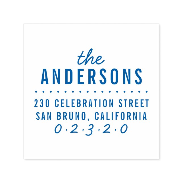 Sello Automático Nombre de familia y dirección de devolución de Per (Diseño)