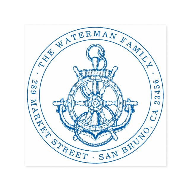 Sello Automático Nombre de familia y dirección de retorno del Perso (Diseño)