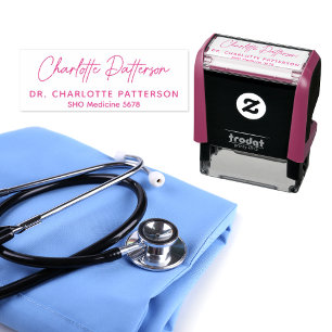 Sello Automático Nombre de firma de profesional de la salud médico