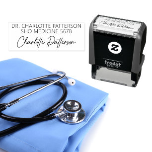 Sello Automático Nombre de firma del profesional de la salud médico