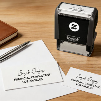 Sello Automático nombre de firma personalizada de la empresa cargo