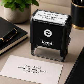 Sello Automático nombre de firma personalizada de la empresa cargo 