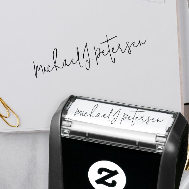 Sello Automático nombre de firma profesional script empresarial (Subido por el creador)
