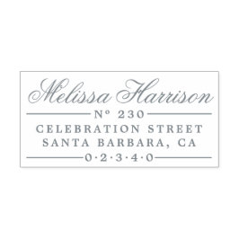 Sello Automático Nombre de guión elegante | Dirección de devolución