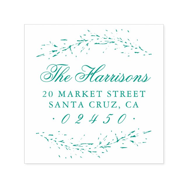 Sello Automático Nombre de guión elegante Dirección de devolución b (Diseño)