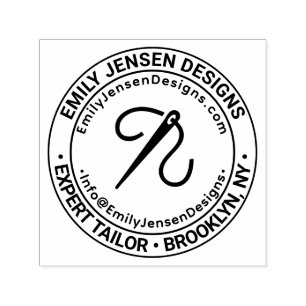 Sello Automático Nombre de la empresa de costura con aguja Ubicació