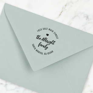 Sello Automático Nombre de la familia Boho Brush Dirección de retor