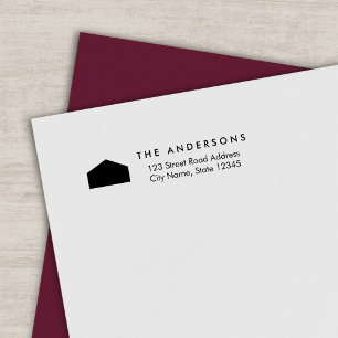 Sello Automático Nombre de la familia de la casa moderna Dirección 