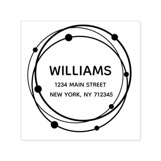 Sello Automático Nombre de la familia de la dirección de retorno mi (Diseño)