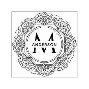 SELLO AUTOMÁTICO NOMBRE DE LA FAMILIA DEL PERSONALIZADO DE MANDALA,