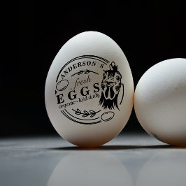 Sello Automático Nombre de la familia Pollo Huevo Granja redonda De