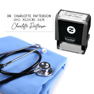 Sello Automático Nombre de la firma del médico profesional