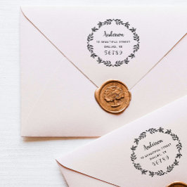 Sello Automático Nombre de la guirnalda botánica Dirección de devol