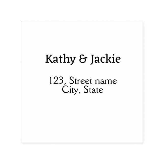 Sello Automático Nombre de la pareja negra blanca dirección de la c (Diseño)