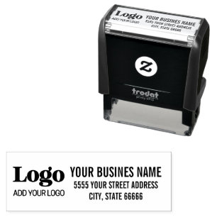 Sello Automático Nombre de logotipo personalizado Dirección de devo