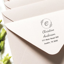 Sello Automático Nombre de Monograma Dirección de devolución Razón