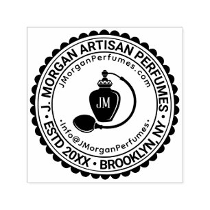 Sello Automático Nombre de negocio de perfume artesanal Ubicación U
