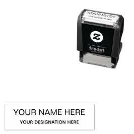Sello Automático Nombre de personalizable y cargo de trabajo