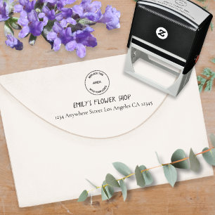 Sello Automático Nombre de retorno de logotipo simple Dirección de