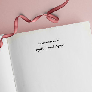 Sello Automático Nombre De Script Elegante De La Biblioteca De