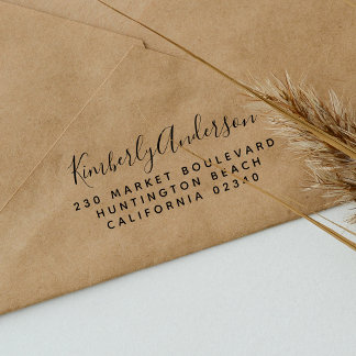 Sello Automático Nombre de script y dirección de retorno simple