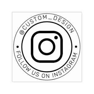 Sello Automático Nombre de usuario de Instagram de personalizado   