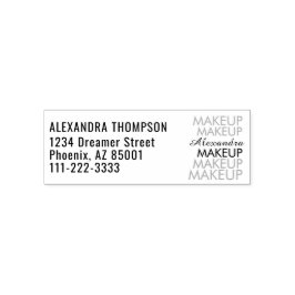 Sello Automático Nombre del estudio de maquillaje con dirección de