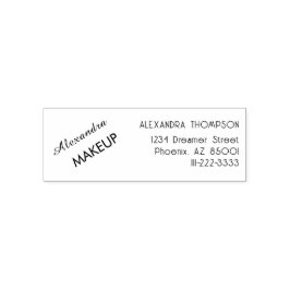 Sello Automático Nombre del estudio de maquillaje con dirección de 