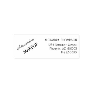 Sello Automático Nombre del estudio de maquillaje con dirección de