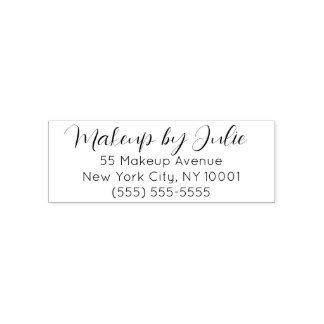 Sello Automático Nombre del estudio de maquillaje con dirección de