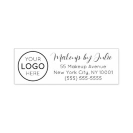 Sello Automático Nombre del estudio de maquillaje con logotipo y di