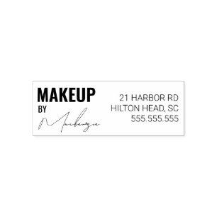 Sello Automático Nombre del estudio de maquillaje Dirección de devo