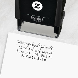 Sello Automático Nombre del estudio de maquillaje Dirección de devo