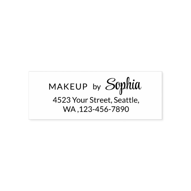 Sello Automático Nombre del estudio de maquillaje Dirección de devo (Diseño)