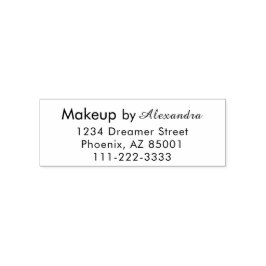Sello Automático Nombre del estudio de maquillaje guión Dirección d