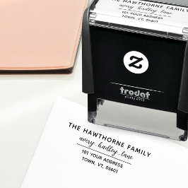 Sello Automático Nombre del guión de la familia mínima moderna de l