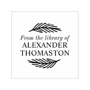 Sello Automático Nombre del libro de la biblioteca Botanical Plant 