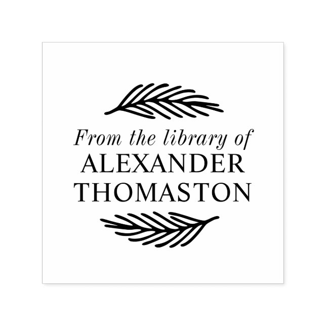 Sello Automático Nombre del libro de la biblioteca Botanical Plant  (Diseño)